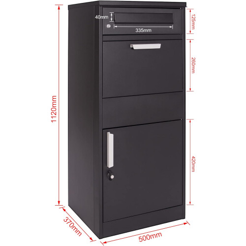 DWD® Premium Lockable Parcel Drop Box, 28kg, Anti-Theft 1