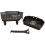 Vintage Decor® Victorian Cast Iron Grate Set, 16in, with Ashpan & Tool 2
