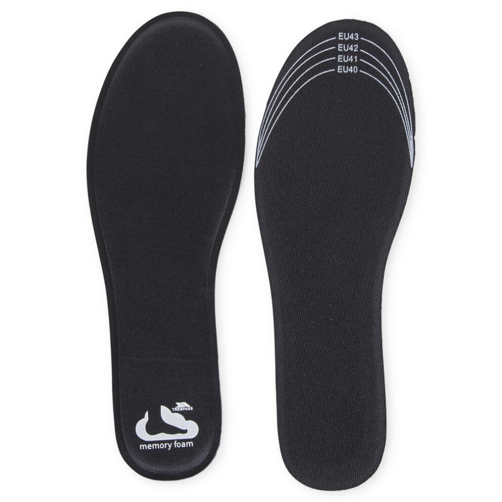 (6-10 UK, Black) Trespass Adults Unisex Memsole Memory Foam Insole