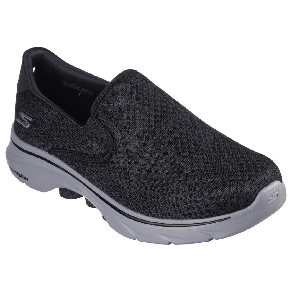 (12 UK, Black) Skechers Mens Go Walk 7 Slip-on Trainers