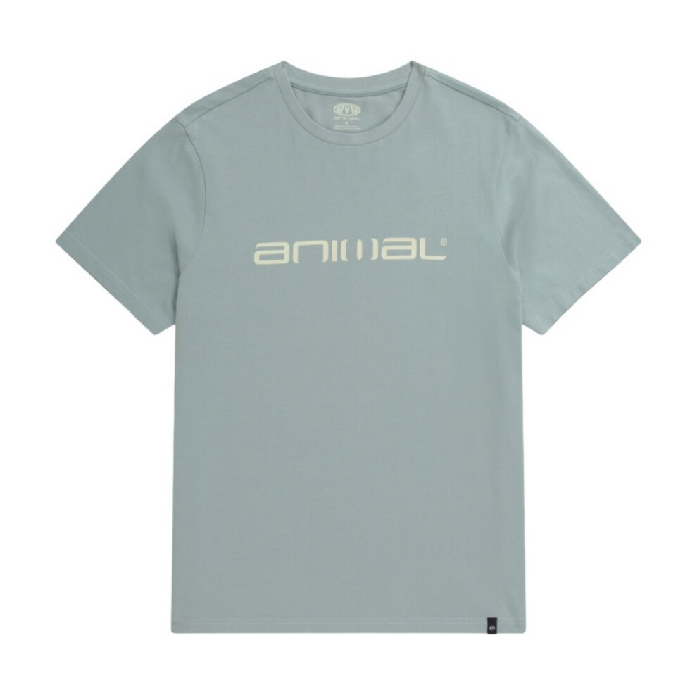 (S, Light Blue) Animal Mens Classico Organic T-Shirt