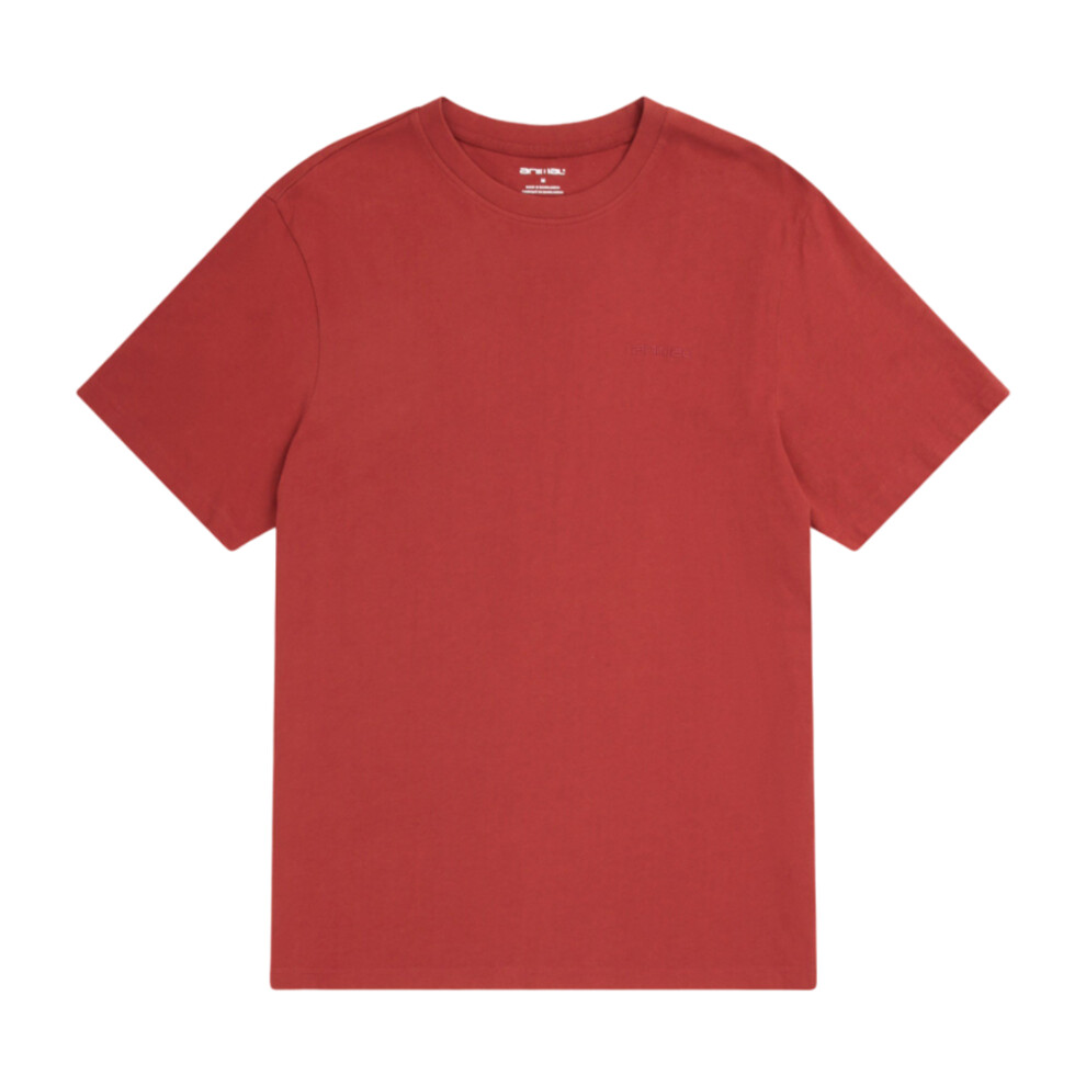 (XS, Dark Red) Animal Mens Icon Organic T-Shirt