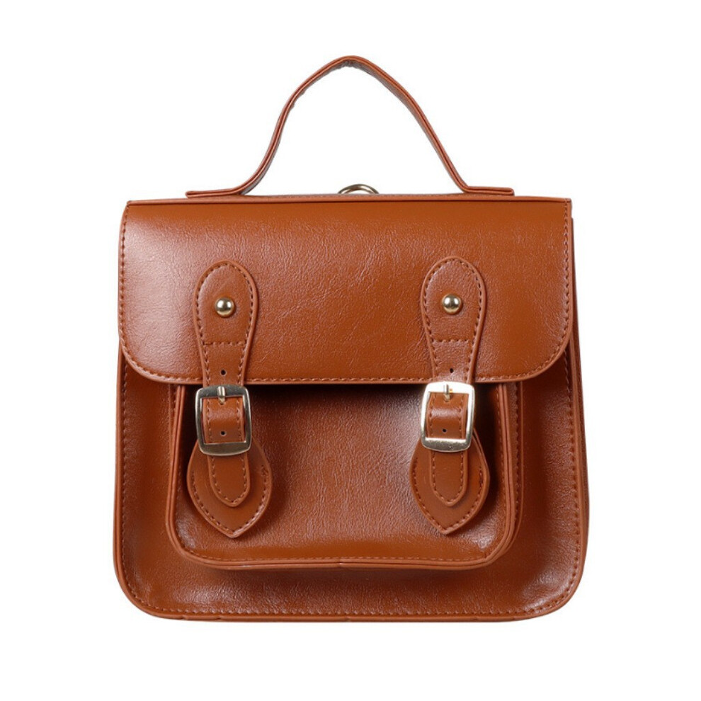 (Style Two Brown) Childrens Modern Unisex Backpack In Classic Colors With Antitheft Features For Daily Use