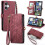 (Red) Flip Case for iphone 16 Plus Flip Cover Leather Case Wallet Shockproof Simple Business 6