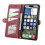 (Red) Flip Case for iphone 16 Plus Flip Cover Leather Case Wallet Shockproof Simple Business 4