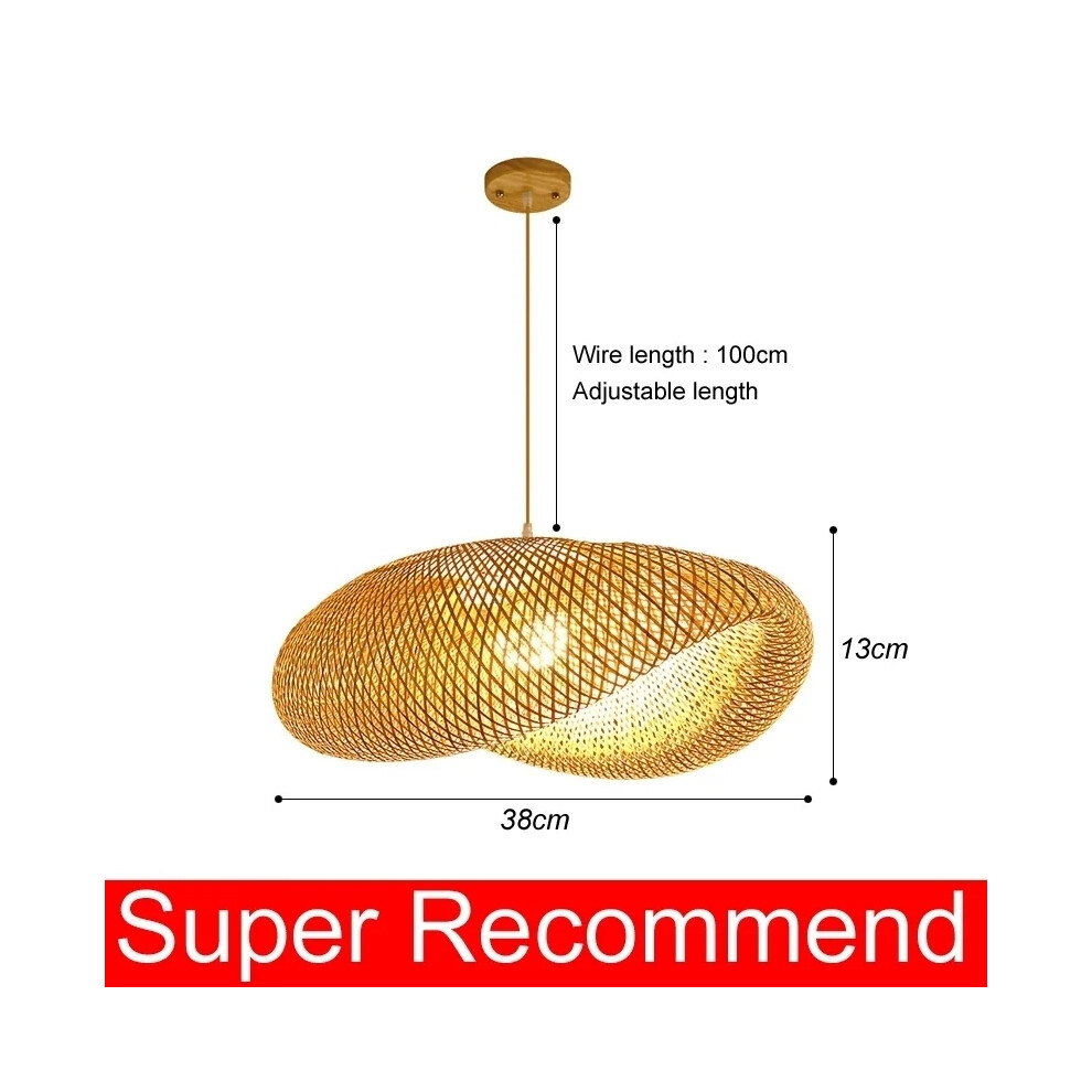 (Dia 38cm, White light) Chinese style Bamboo Pendant Lamp line length 1.5m cafeteria Chandeliers Ceiling Light-image-OPC-PFCHJTW-NEW