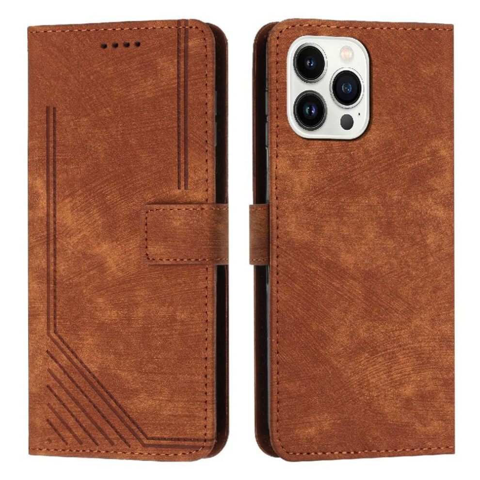 Photos - Case  Flip  for iphone 16 Pro Card Insertion Pu Leather Kickstand Wallet(Brown)