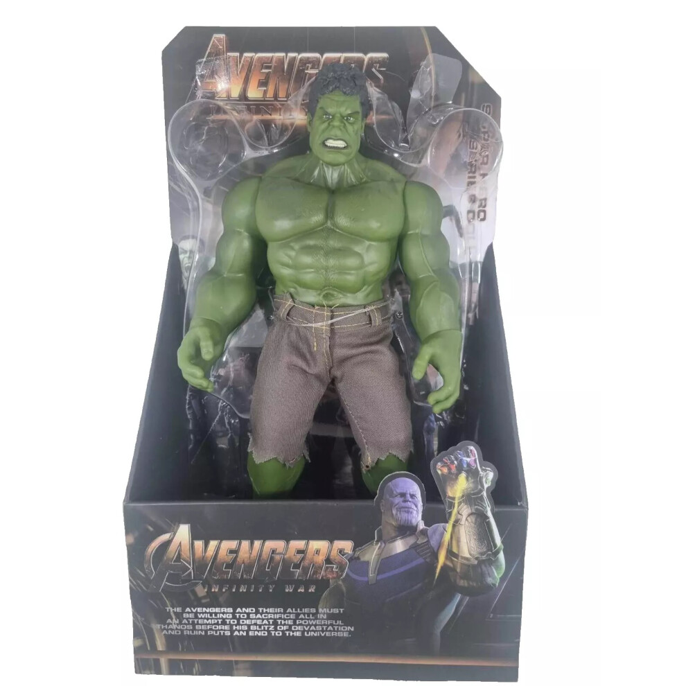 12" Incredible Hulk Articulated Poseable Figure Avengers Fine Art Toy