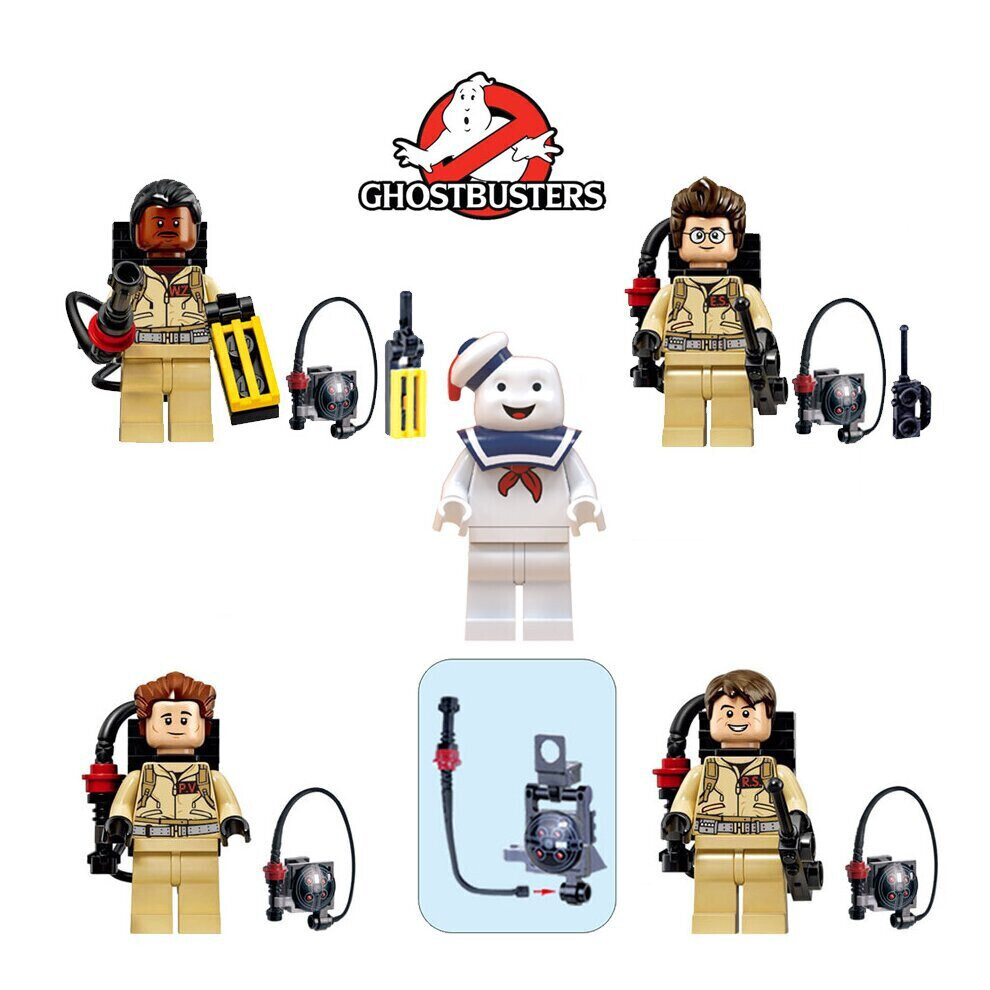 Ghostbusters Minifigures Fit Lego 5PCS Set Building Block Assembly Toy for Kids