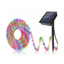 5M RGB Solar Powered LED Light Strip Outdoor Garden Tape String Light