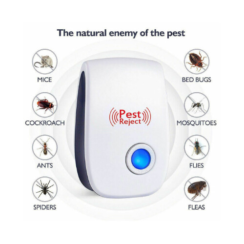 6Pcs Electronic Ultrasonic Pest Repeller Cockroach Pet Reject UK Plug 1