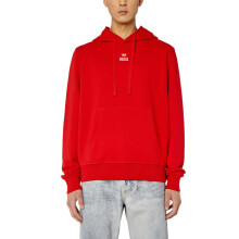(Red, XL) Diesel S-Ginn RGEAD Mens Pullover Hoodie Oversized