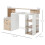 Homcom HOMCOM Multi-Storage & Workstation Desk Table Storage Shelves Home Office Oak 8