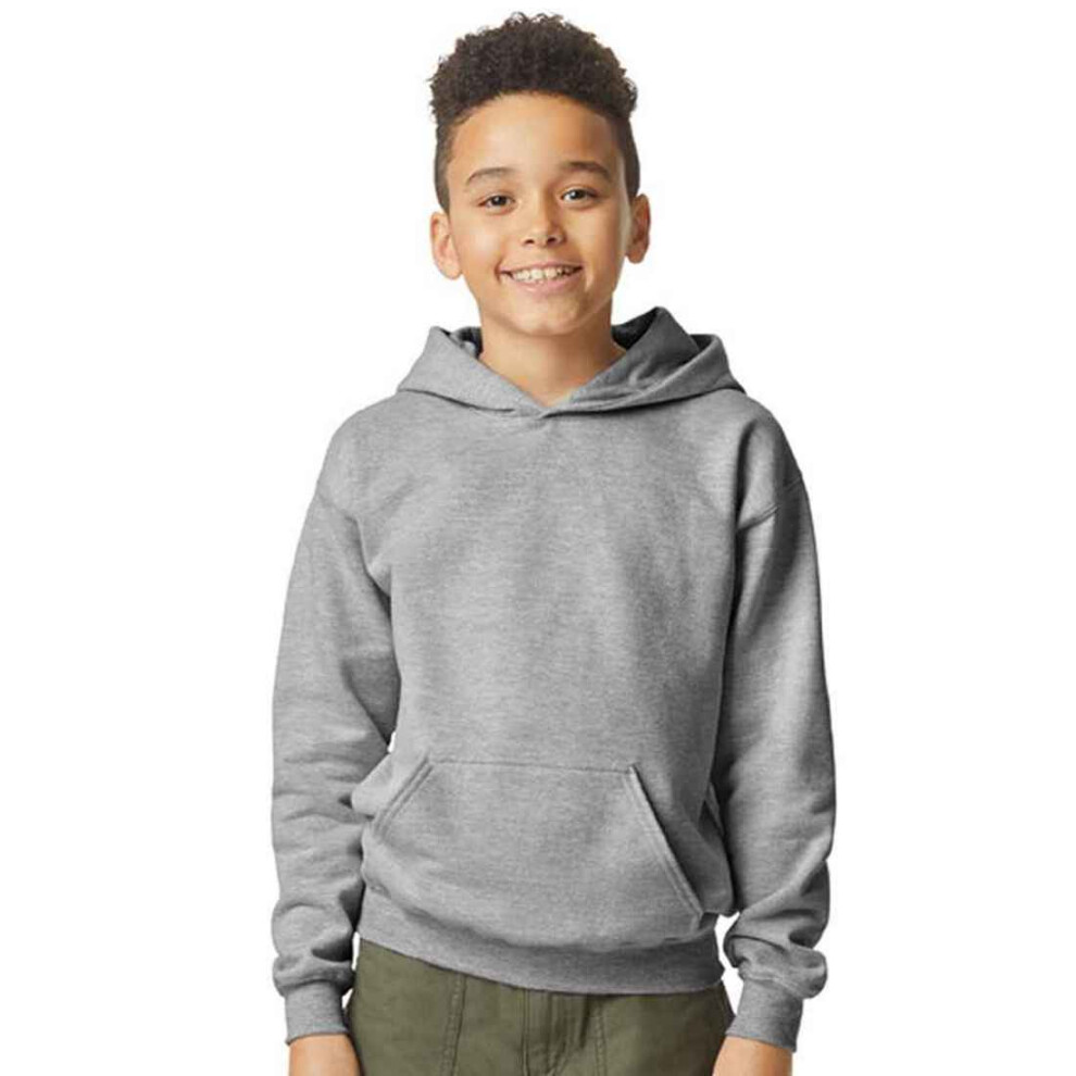 (3-4 Years, Sports Grey) Gildan Childrens/Kids Midweight Fleece Hoodie