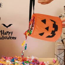 Halloween Pumpkin Trick or Treat Candy Bag