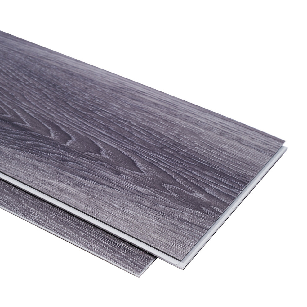 (#2 Dark Grey) 14Pcs Thick Wood Grain SPC Floor Planks Soundproof