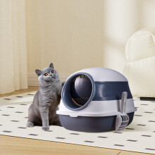 Cat Litter Box with UV Sterilization - Enclosed, Odor-Control, Scoop Included, Easy Assembly