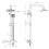 AICA Exposed Thermostatic Shower Mixer Set Twin Head Rainfall Matte Black 3