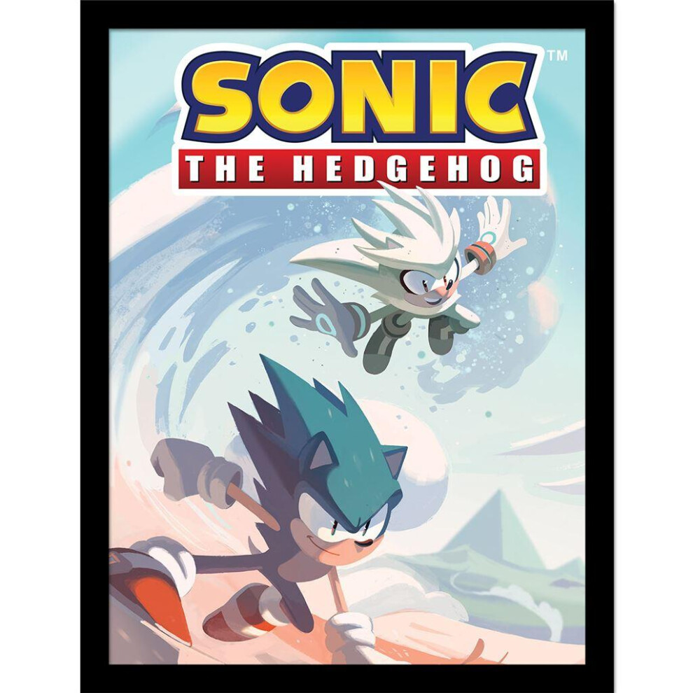 Sonic The Hedgehog Wave Framed Poster