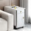 Folding Dining Table with Cupboard and 2 Drawers, White/Black 2