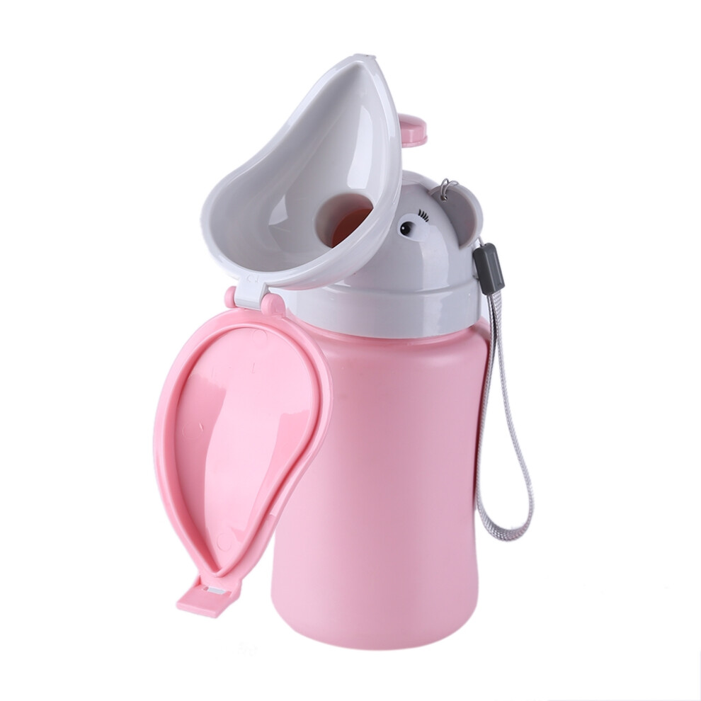 (Pink) Travel Children Urinal Portable Car Urinal Leakproof Urinal Baby Urinal Training Child Potty Supplies Pink