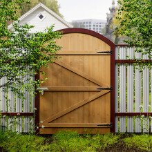 (105*150cm) Semi Braced Arch Top Strong Wooden Garden Gate
