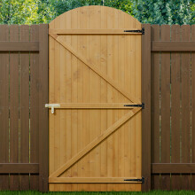 (105*210cm) Semi Braced Arch Top Strong Wooden Garden Gate