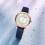 Armani ARMANI AR11468 WOMEN'S WATCH BLUE STRAP WHITE DIAL ROSE GOLD CASE 1