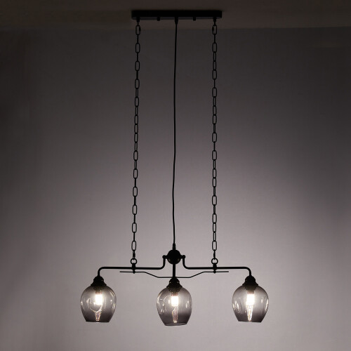 Living And Home Modern Style 3-Light Glass Pendant Light