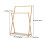 Living And Home Bamboo Double Rod Clothes Rack with Hooks 4