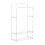 Living And Home (White) Double Rod Metal Clothes Rack 1