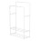 Living And Home (White) Double Rod Metal Clothes Rack 3