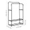 Living And Home (Black) Double Rod Metal Clothes Rack 7