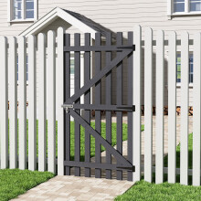 (90*180cm) Garden Wood Fence Gate with Latch
