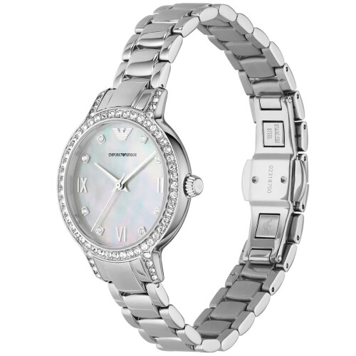 Armani ARMANI AR11484 WOMEN'S WATCH SILVER STRAP WHITE DIAL SILVER CASE 2