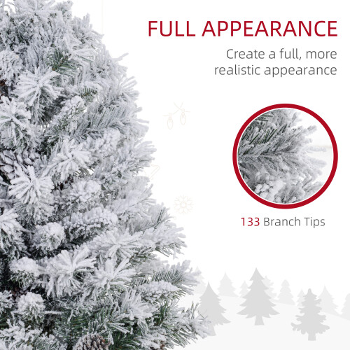 Homcom HOMCOM 3ft Artificial Christmas Tree with LED Light, Concrete Base 1
