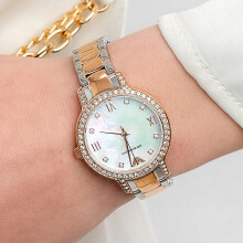EMPORIO ARMANI AR11499 WOMEN'S WATCH SILVER ROSE GOLD STRAP WHITE DIAL