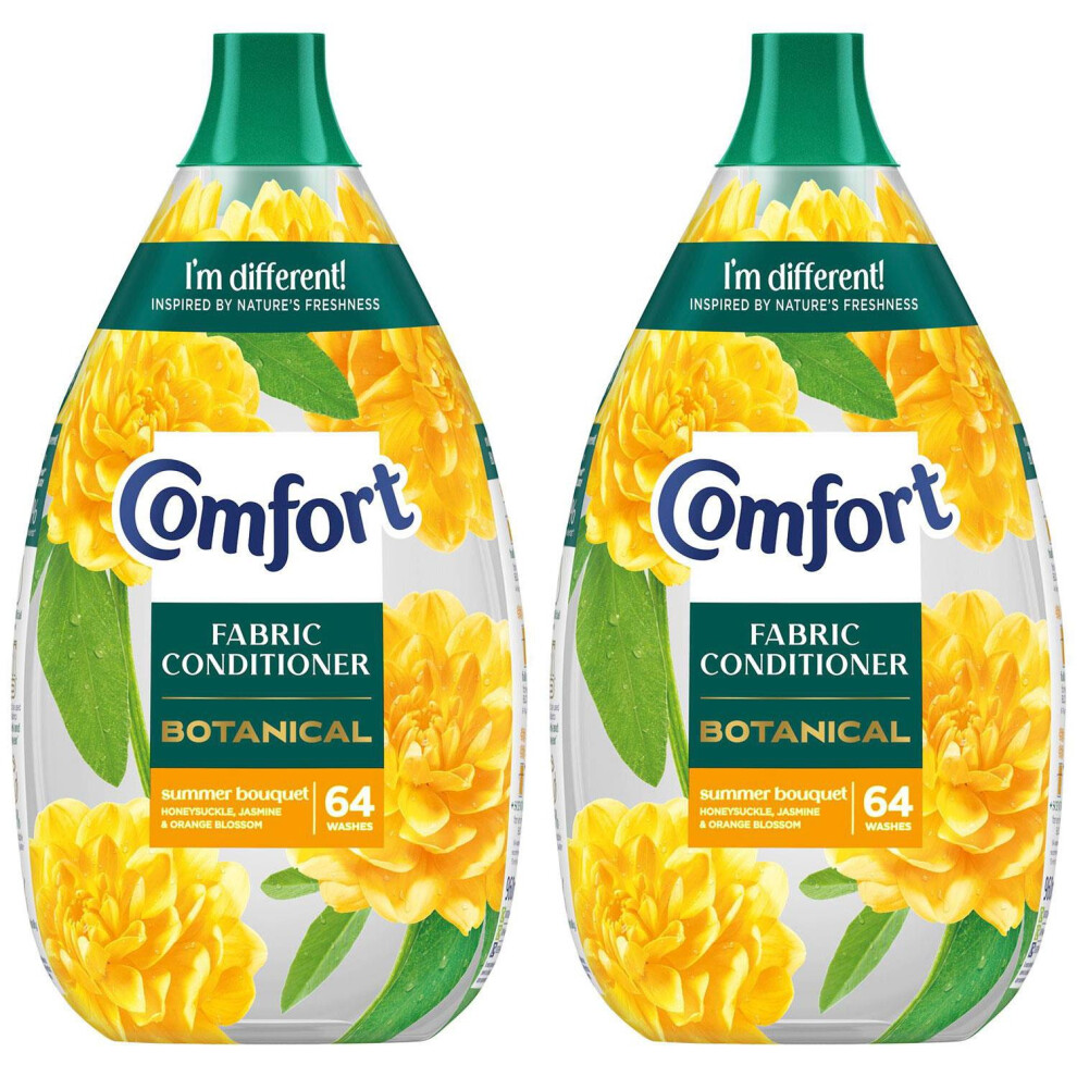 Comfort Botanical Fabric Conditioner Summer Bouquet Softner 960ml, 2pk