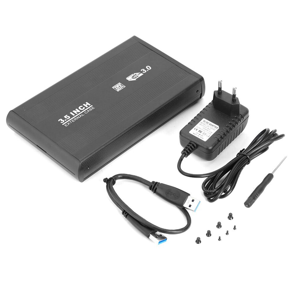 ( Eu) 3.5 Inch Hard Disk Drive Case Sata To Usb3.0 Adapter External Hdd Enclosure( Eu) Black 9417278170884