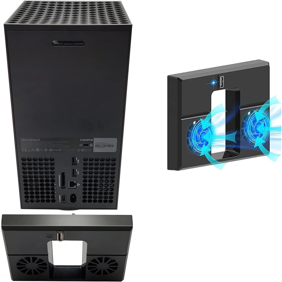 USB Game Console RGB Cooling Fan for XBOX Series X Side Mount Vertical Cooler