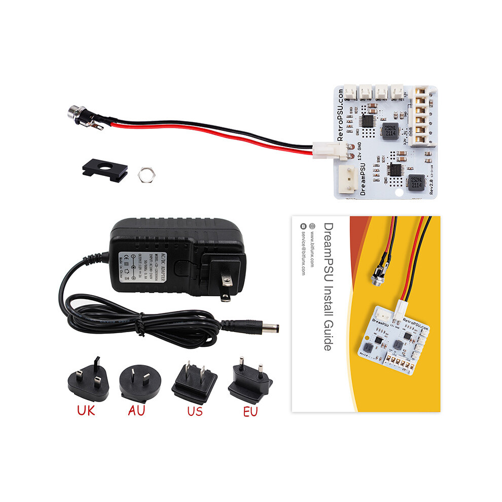 ( Set) Dreampsu Rev2.0 12V Power Supply For Sega Dreamcast Game Console Replace?White? Black/White 9417278171980