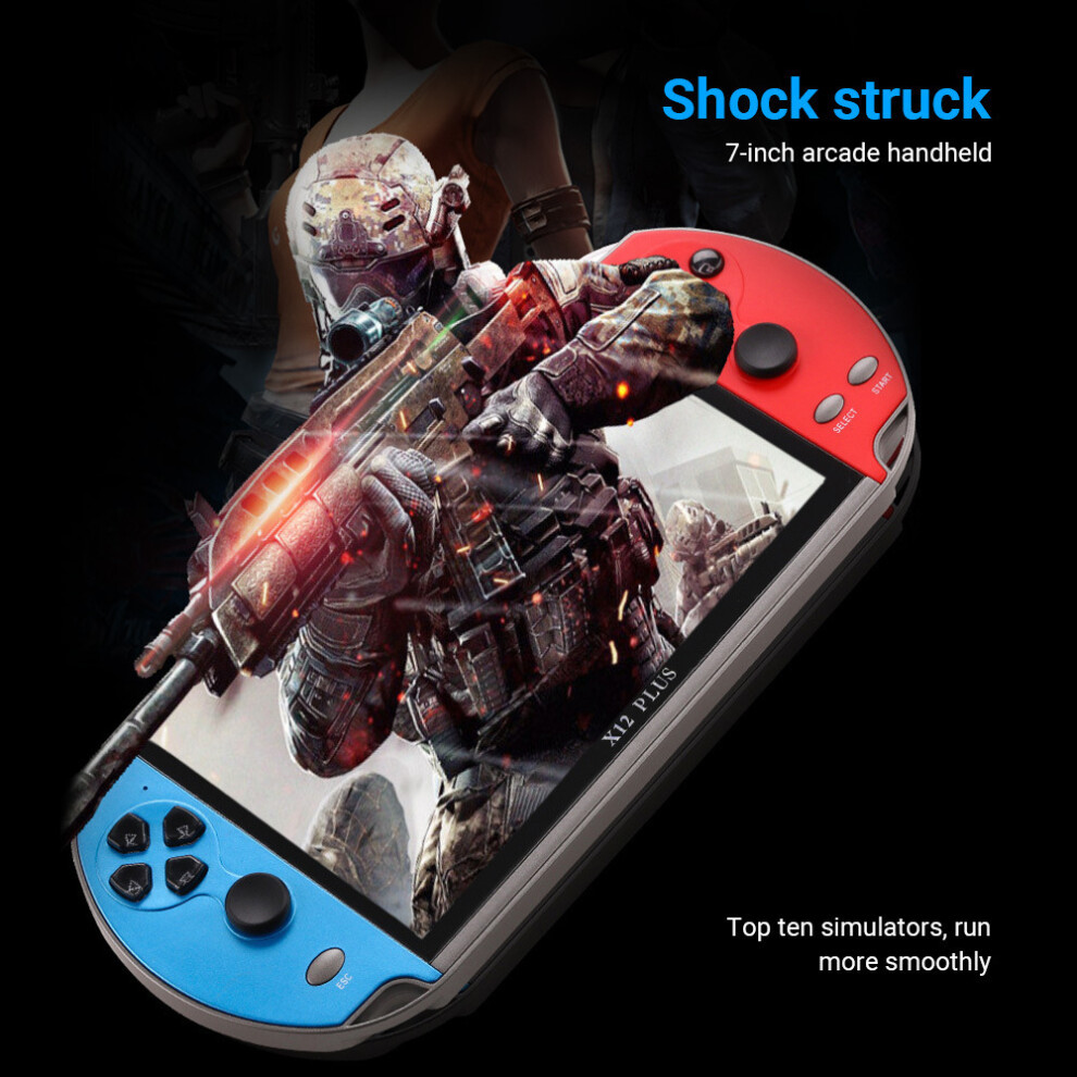 X12 Plus Handheld Video Game Console 10000 Games 7.1Inch Hd Screen For Kid Adult 9417278172840