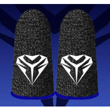 (Blue) 1 Pair Finger Sleeve for PUBG Breathable Sweatproof Fingertip Cover (Blue)
