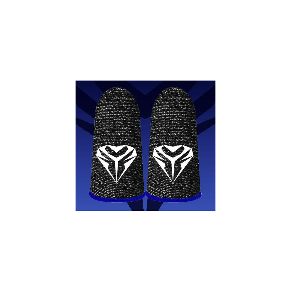 (Blue) 1 Pair Finger Sleeve For Pubg Breathable Sweatproof Fingertip Cover (Blue) Blue 9417278172741