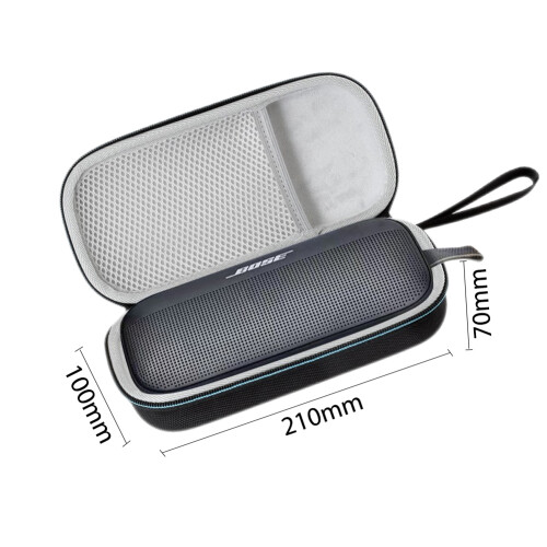 (Grey) Cylindrical Speaker Bag Waterproof Case for Bose SoundLink Flex (All Black) 1