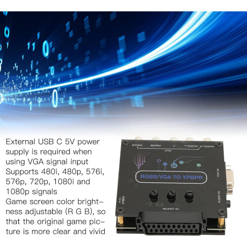 Game Console RGBS VGA SCART TO YPBPR Color Difference Converter 1