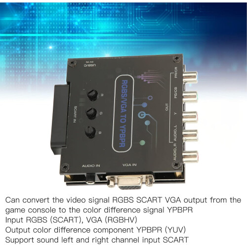 Game Console RGBS VGA SCART TO YPBPR Color Difference Converter 2