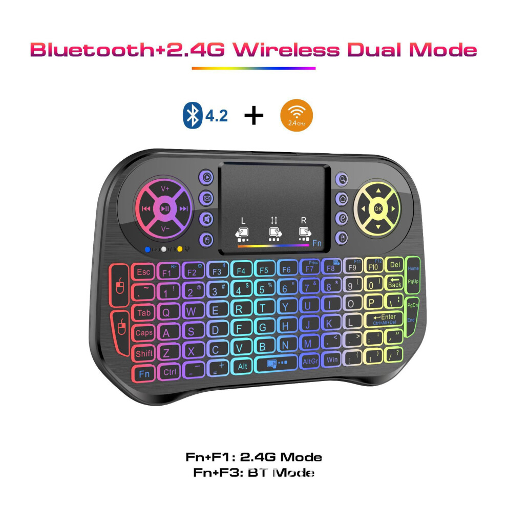 I10 Air Mouse Keyboard 7 Color Backlit 2.4G Keyboard For Android/Windows/Mac Os 9417278174233