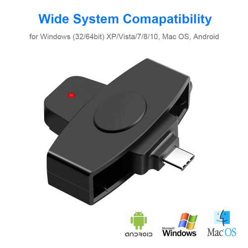 CAC Smart Card Reader Bank Tax Declaration SIM IC Card Reader for Mac/Android OS 1