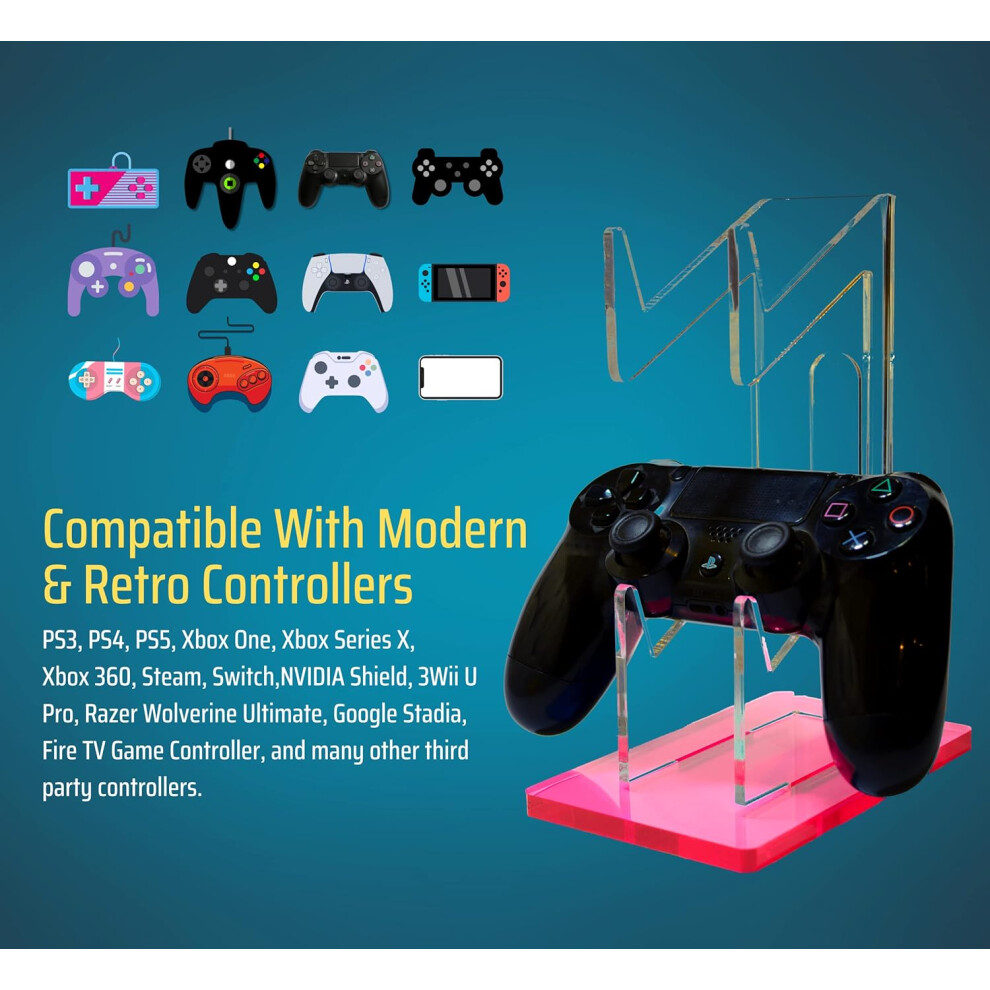 (Rose Red) Acrylic Game Controller Holder Accessories Headset Stand Hanger for PS4/PS3/Xbox-image-OPC-PFCJ5NQ-NEW